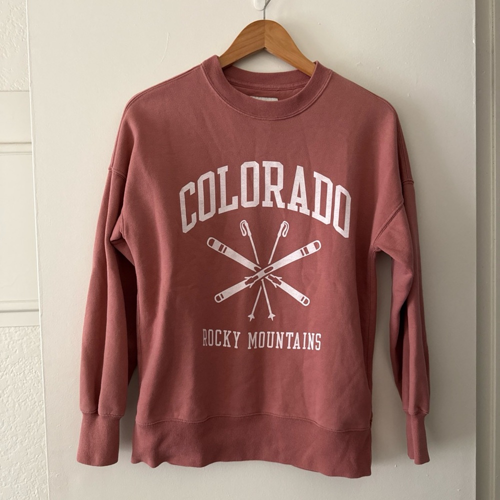 Abercrombie & Fitch Soft Pink Colorado Sweatshirt Size XS